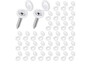 GUANGYUAN 100 Pezzi Tappi Coprivite Incernierato in Plastica Copri Viti Bianca Tappi a Vite Piega per M4-6 Viti Ripiegabile Coprivite per Mobili