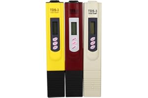 Raguso Miernik wody TDS długopis miernik wody TDS 0-9990 PPM Temp z funkcją automatycznego wyłączania Przycisk TEMP do domowej wody pitnej (biały)