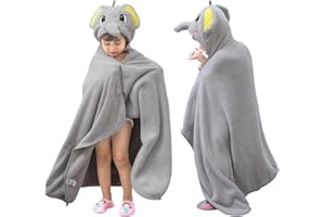 KAKU NANU Toalla de baño para bebé, con capucha, de algodón suave, con capucha, para bebés de 1 a 7 años, 70 x 115 cm