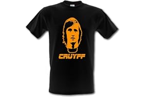 REVOLUTIONARY TEES JOHAN CRUYFF - Camiseta de algodón pesado, diseño de maestro de fútbol holandés, talla S, XXL