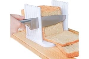 OUKEYI Bread Slicer, Adjustable Bread/Roast/Loaf Slicer Cutter, Sandwich Maker Toast Slicing Machine Folding and Adjustable Handed Bread Slicer Thicknesses