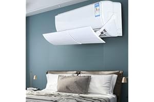 GEMINI_MALLL Gemini_mall Retractable Air Conditioner Deflector, Adjustable Anti Direct Blowing Windshield Air Conditioning Baffles, Wind Direction Telescopic Air-con Deflectors For Home/Office White