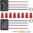 3 Way Touch Sensor Dimmer, 2 Pack Touch Control Modules, Touch lamp Repair kit with 3 Levels Dimming and Wiring Caps, Lamp Switch Replacement Kit with Test Pen for Incandescent, Dimmable LED