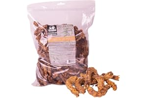 Quibropets Cuello de Pollo deshidratadas, Chuches para Perros, Recompensas Naturales Sin Cereales, Snacks para Perros, Premios Deshidratados, 1 KG