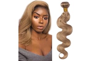 Elailite Extensiones Cabello Natural Cortina Rizada Ondulada Brasileña sin Clip Unprocessed Pelo Humano para Mujer 1 Pieza 100g 50cm #27 Rubio Oscuro