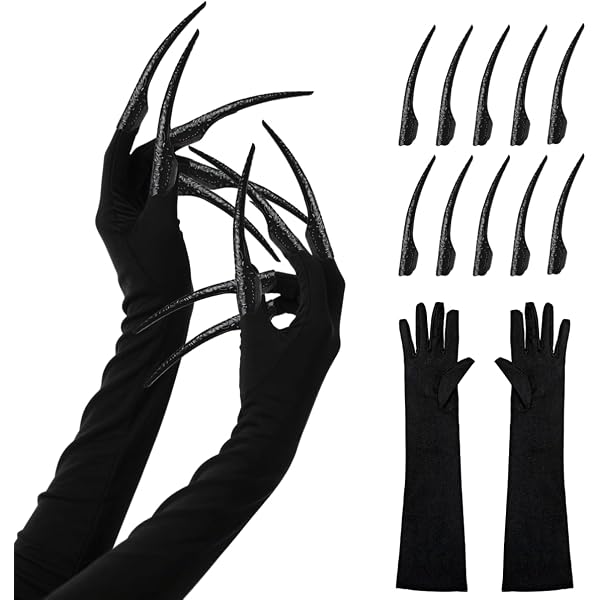 10er-Set Halloween-Nagelringe – Gothic, Punk, Legierung, Für Cosplay & Party