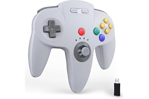 miadore Controller wireless USB N64, 2.4G USB Gamepad Joystick per PC Windows, MAC, Raspberry pi e Switch (grigio)