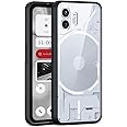 T Tersely for Nothing Phone 2 Clear Case, Hard PC Back + Soft TPU Bumper Crystal Clear Slim Fit Lightweight Transparent Skin Cover Shockproof Non-Slip Anti-Yellow Protection (Black)