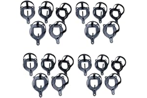 AMKA - Set di 20 ganci per briglie con ganci aggiuntivi, colore: Nero