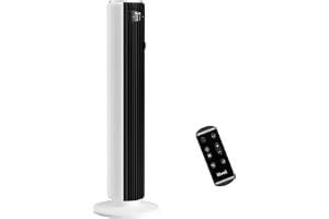 Levoit 20dB Silent Tower Fan 36'', 4 Modes 12 Speeds, 26W Energy, DC Motor | 7.9 m/s Powerful Cooling Fan for Bedroom, Advanced Sleep Mode and Remote Control, Front Display, 90° Oscillation, 12H timer