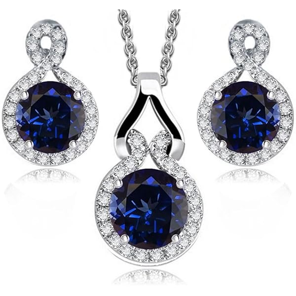 Crystalline Azuria Tranen Groene Gesimuleerde Smaragd Zirkonia Kristallen Set Hanger Ketting 45 cm Oorbellen 18 kt Witgoud Verguld