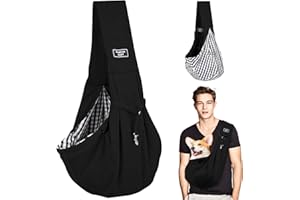BCUUOZEEING Bolsa de transporte para perros, bolsa de transporte para perros y otras mascotas de hasta 7,5 kg, bandolera para perros, ajustable para pasear, actividades al aire libre y excursiones