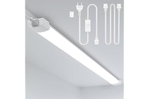 ‎ANTENLICHT ANTENLICHT LED Feuchtraumleuchte 120CM mit Stecker und Schalter Plug und Play, Einfache Reihenschaltung Werkstattlampe mit 36W 5000k Kaltlweiß 3960Lumen, Wasserfest IP65 für Keller Garage, Weiß
