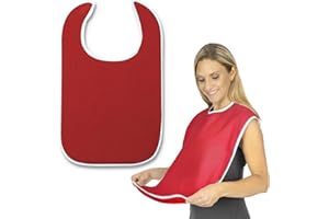 Fiyuer Babero Adulto, Baberos para Adultos Grandes, Baberos Personas Mayores, Protector de Ropa para Madre y Padre, Reutilizable, Lavable y Duradero