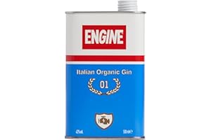 ENGINE - Gin distillé - Origine : Italie - Alcool : 42% - Notes de Citron & Baies de Genévrier - Idéal en cocktail Gin Tonic - 50cl