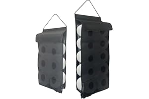 DANIEL JAMES HOUSEWARES Daniel James Hanging Toilet Roll Holder - Wall Mounted Toilet Roll Storage Rack for 6 or 10 Rolls - Fabric Toilet Roll Dispenser for Toilet & Bathroom - Medium
