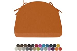 Lsjoaw 1 Pieza Cojines para Sillas Cojín,Cojines para sillas de Comedor sillas de Jardin 40X38X38X3cm Sillas Cocina Decorativo de Asiento sillas Mimbre Asientos Fundas Lavables,Orange