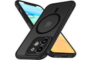 ‎IVOLER iVoler Magnetyczne etui na iPhone'a 11 6,1 cala, [kompatybilne z MagSafe] [Ochrona przed wstrząsami klasy wojskowej] Półprzezroczyste matowe etui z tyłu cienki silikonowy futerał ochronny