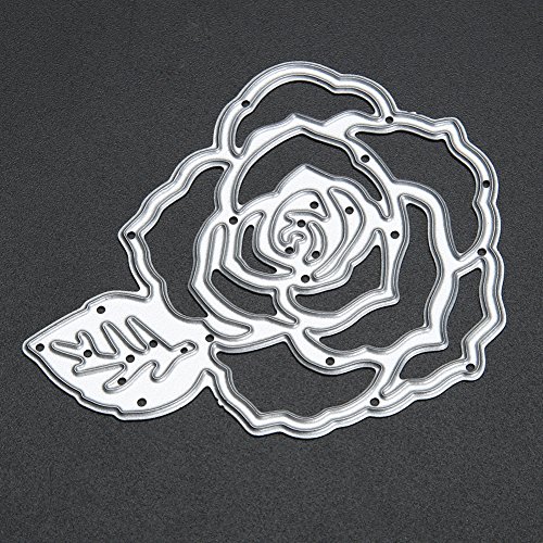 Amazingdeal365 Roseblumen Metall Form Schablonen Schneiden DIY Dekor Sammelalbum Karten Buchzeichen Lesezeichen als Geschenk für Freunde Geburtstag Kinder,Kindergarten Hobby Schule Handarbeit Unterricht usw. Ein tolles Geschenk! - 7