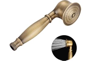 Prysznicowy DRELD słuchawka mosiężna, antyczna słuchawka w stylu retro, złota głowica (17''