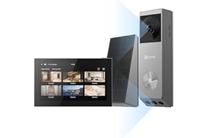 EZVIZ EP3X Pro Timbre Inalámbrico con Doble Cámara 3MP+2MP y Monitor SD7, Detección de Personas/Paquete, Visión Nocturna en Color, Audio Bidireccional, Impermeable, 32GB eMMC Incorporado