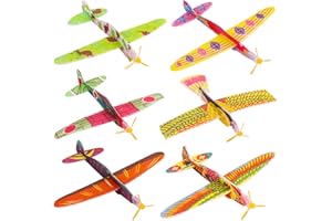 CXKPVFN 18Pcs Glider Plane Throwing Flight Mode Glider Plane Flying Toy For Kids,Outdoor Sport Toys,Party Foam Aeroplanes For Kids Flying Animal Glider Planes Children's Garden Toys,Boys Birthday Gifts