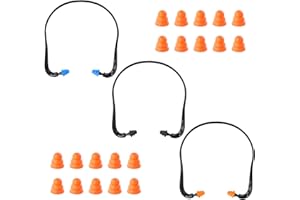 HNONOXY 3Pcs Inserti Auricolari Archetto con 10Pcs Tappi Orecchie in Silicone Orecchie Antirumore Riutilizzabili,Tappi Orecchie Nuoto,Ideali Dormire, Lavorare,Cantieri Edili(Arancione, Nero e Blu)