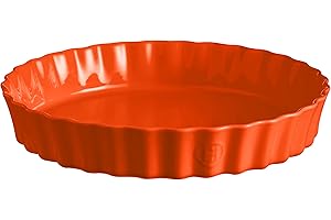 Emile Henry 766032 Tourtière haute/plat à tarte 32 cm, céramique, Toscane
