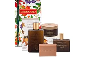 L'ERBOLARIO L' Erbolario - AMBRALIQUIDA - Confezione regalo in scatola originale (bagnoschiuma 250 ml, crema corpo 250 ml, profumo 50 ml, sapone 100 gr)