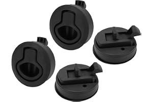 Yosoo Slam Latch Flush Pull Round Ring Lock, Mångsidig Tillämpning, Hållbar Konstruktion, Elegant Design, Väderbeständig, Enkel Installation, Kompatibel med Båtskåp, Luckor