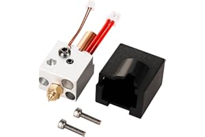 Sovol SV06 Plus Replacement Hotend Kit Coming with Brass Nozzle Heating Block Thermistor Heating Wire, Metal Throat and Silicone Cover for SV06 Plus SV07
