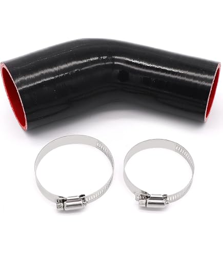 Haturmyko 45° Silicone Elbow Reducer Coupler – 2.5" To 2.75" ID, 6" Leg Length, 4-Ply Reinforced – Universal For Radiator, Intake, Turbo Pipes