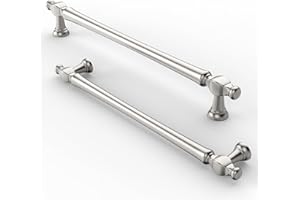 FURNIWARE 10 sztuk uchwytów do szafek, szczotkowany satynowo-nikiel, 192 mm, odstęp między otworami montażowymi, uchwytami do szuflad, do drzwi, kuchni, skrzyń, komód, szafek