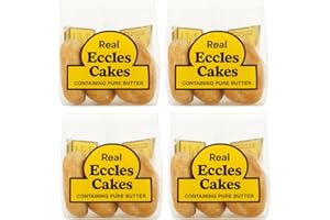 Lancashire Eccles Cakes x 4 Packs (16 Total) – Traditional British Pastry – Rich, Buttery & Fruity Snack – Perfect with Tea, Gifting or Entertaining – WoodzyCo Exclusive