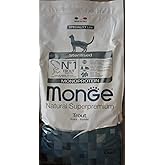 Monge Natural Superpremium Monoprotein* STERILISED TROUT, Dry Food for Sterilized Cats (Low Fat, Trout Food, 10kg)
