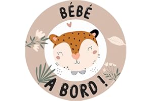Color Pop Disque magnétique bébé à Bord – PVC – Diam 15 cm - Votre Coffre Doit être en métal et Vous aurez Besoin d’Une Surface Plane de 18 x 18 cm (Marron)