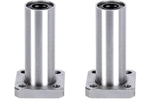 Ruimou 2 Stück LMK10UU Längermodell Quadratisches Linearlager Gleiteinheit (10 mm Innendurchmesser) für CNC-Maschinen, 3D-Druckerteile