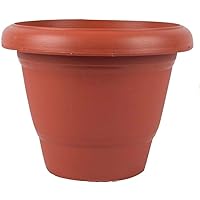 First Smart Plastic Round Pot (12-inch, Brown, Pack of 5)