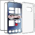 EasyLifeGo for Nothing Phone 2a Case with Screen Protector (2 Pieces) Slim Shock Absorption TPU Soft Edge Bumper with Reinforced Corners Transparent Protective Cover
