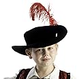 Dress Up America Boys Musketeer Hat Red Feather