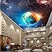 Produktbild Große Benutzerdefinierte Wandbild Tapete Decke Zenith Continental Hotel Bar Ktv Clubs Decke Tapete Cool Starry Sky Earth Fototapeten-(W)130x(H)80cm