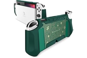 mumba Dokowalny futerał do Nintendo Switch OLED 2021, seria Blade, uchwyt TPU, akcesoria kompatybilne z Nintendo Switch OLED 7 cali i kontrolerem Joy-Con, Wiridyjski, Etui na kosmetyki