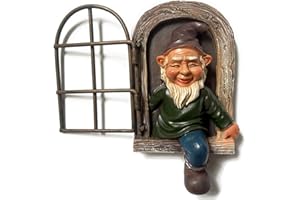 TAXUALLY Elfos de Resina Adornos de árbol de Estatua de Resina 3D de gnomo Figura de jardín decoración de Estatua en Miniatura Figura Linda Estatua Figuras Accesorios de jardinería para Interiores y Exteriores