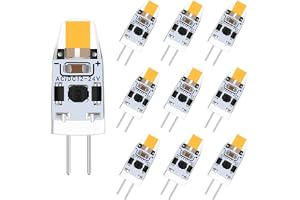 tkhetiana 12V G4 LED-lampa varmvit 3000K,G4 LED-lampor 2W LED-lampor, ersättning g4 halogenlampor, AC/DC 12-24V, 10-Pack