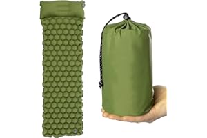 OSIAS Self Inflating Sleeping Mattress Air Bed Camping Hiking Mat with Pillows，Ultralight Outdoor Sleeping Mat
