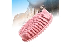 DKDXID Cepillo Corporal de Silicona Cepillo Corporal de Ducha de 2 Cara Cepillo Corporal de Baño de Ducha 2 en 1 Cepillo Exfoliante Corporal Esponja de Silicona para el Cuerpo Todo Tipo de Pieles Rosa