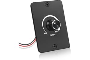 HNCY 12V Dimmer 5A, LED Dimmer 12V, DC PWM 12V Dimmschalter, Stufenloses Dimmen, 3 Drähte Dimmschalter, LED Dimmer Schalter für Lampe Leuchtstreifen Weihnachten Wohnmobil, Boot LKW Wohnwagen