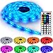 Produktbild NINETEC Flash30 5m RGB LED Strip Leiste mit 30LED/m und 44 Key Fernbedienung Streifen SMD Band Lichter Licht Leuchte Lichterkette IP65