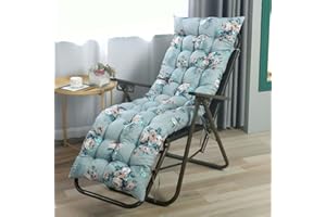 UYEOCO Coussin De Chaise Longue Bain De Soleil/Jardin, Chaise Longue Coussin Transat Jardin Exterieur Antidérapante Avec Couvre-Chef, Épaississante Coussin Transat Épais Pour Fauteuil Relax Lounge ( Color :