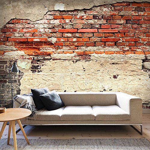 Vlies Fototapete 250x175 cm - 3 Farben zur Auswahl - Top Tapete Wandbilder XXL Wandbild Bild Fototapeten Tapeten Wandtapete Ziegel Ziegelstein f-A-0503-a-b